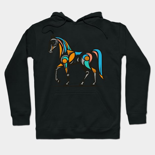 Horse illustration. Illustration of a horse in cubism style Hoodie by gblackid